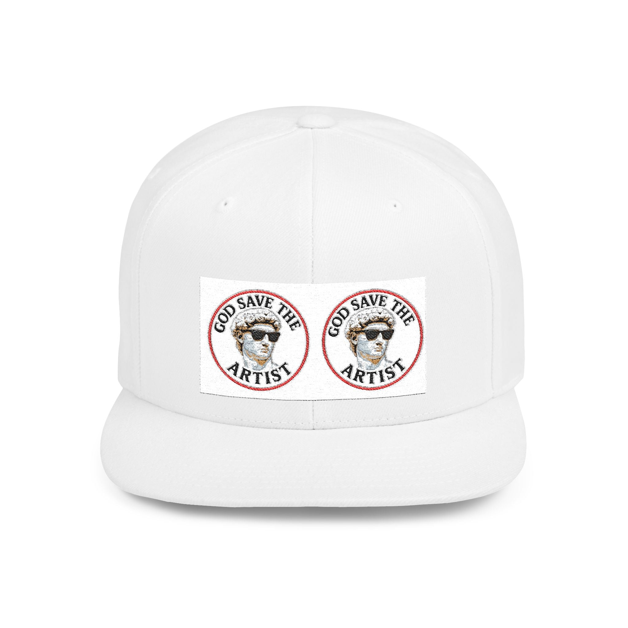 God Save the Artists Snapback Cap, Trendy Flat Bill Hat, Gift for Creative Minds, Art Lover Accessory, Streetwear Style